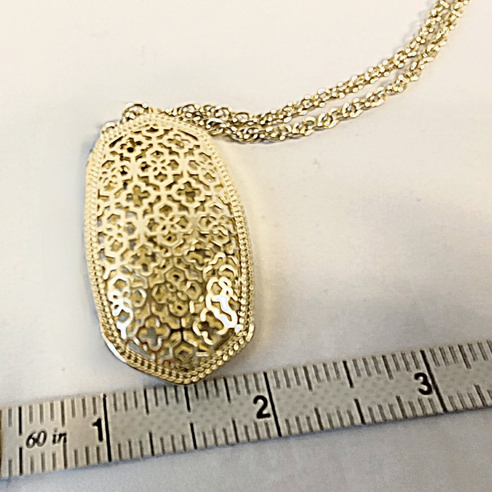Kendra Scott Silver Filigree Pendant Necklace - Picture 11 of 11
